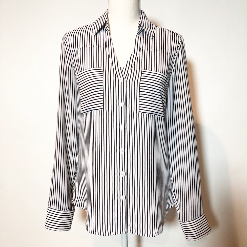 Express Portifino Button Up Blouse Size Small